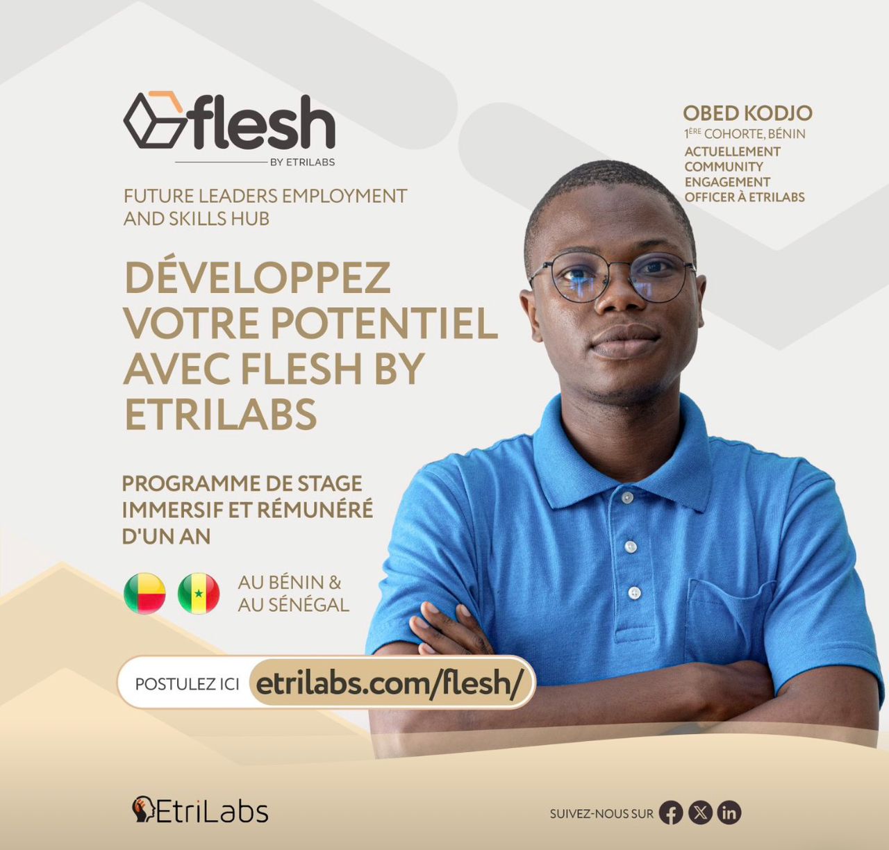 🎓 𝗝𝗲𝘂𝗻𝗲 𝗱𝗶𝗽𝗹𝗼̂𝗺𝗲́·𝗲, 𝗱𝗲𝘃𝗶𝗲𝗻𝘀 𝘂𝗻𝗲 𝗳𝗼𝗿𝗰𝗲 𝗱𝗲 𝘁𝗿𝗮𝘃𝗮𝗶𝗹 𝗮𝗱𝗮𝗽𝘁𝗲́𝗲 𝗮𝘂𝘅 𝗯𝗲𝘀𝗼𝗶𝗻𝘀 𝗱𝗲𝘀 𝗲𝗻𝘁𝗿𝗲𝗽𝗿𝗶𝘀𝗲𝘀 𝗮𝘃𝗲𝗰 𝗙𝗟𝗘𝗦𝗛 𝗯𝘆 𝗘𝘁𝗿𝗶𝗟𝗮𝗯𝘀 !