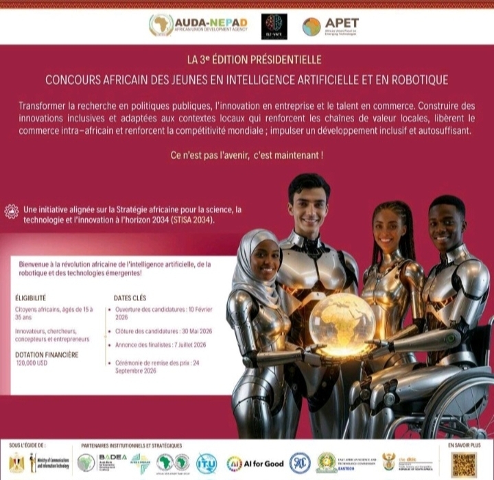 Concours Présidentiel Africain Des Jeunes En Intelligence Artificielle Et Robotique 2026