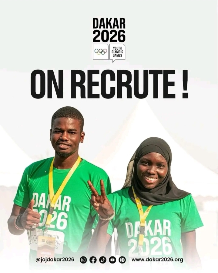 Recrutement De Masse : Jeux Olympiques De La Jeunesse 2026 à Dakar