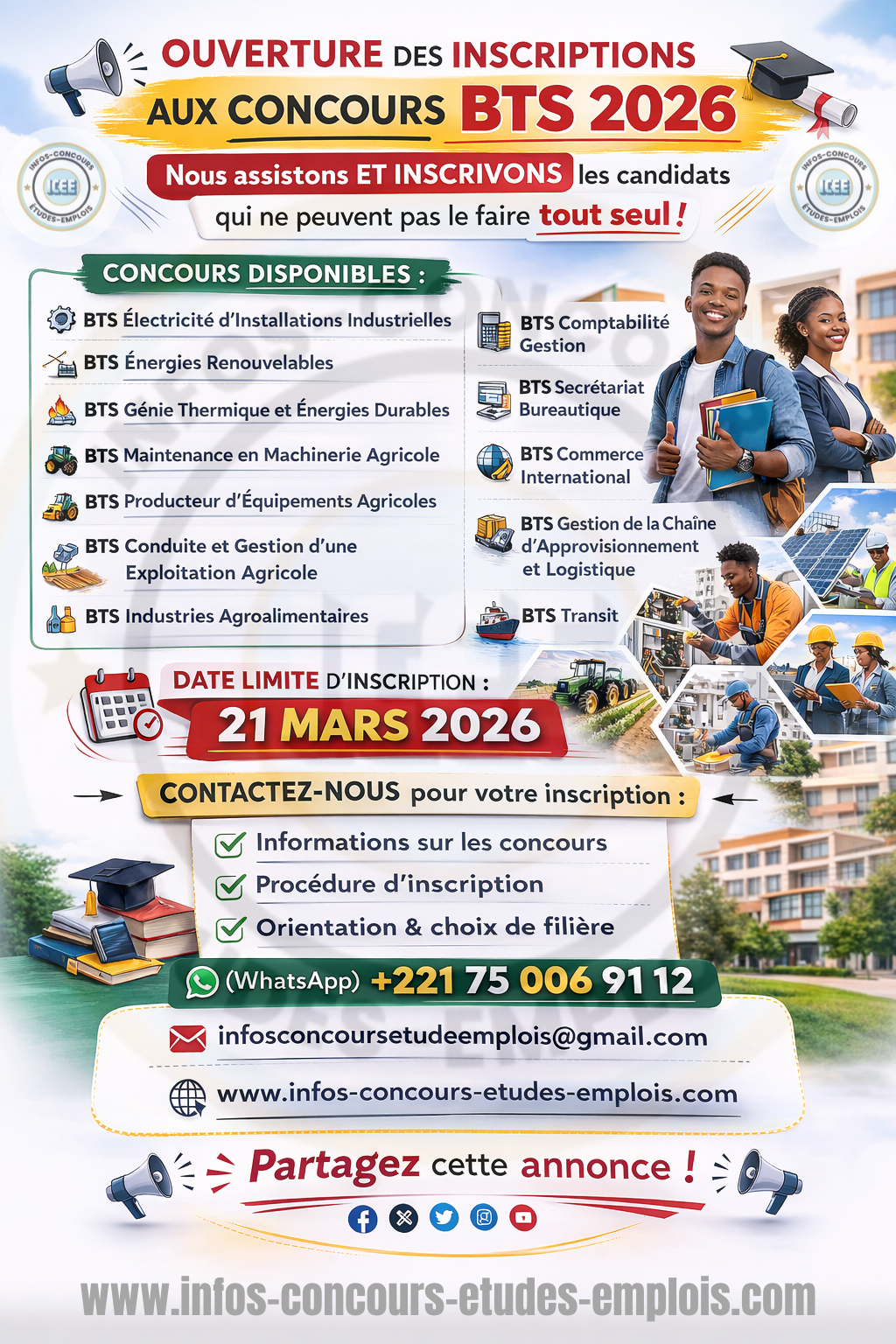 11 Concours BTS Actuellement Ouverts En 2026 Au Sénégal